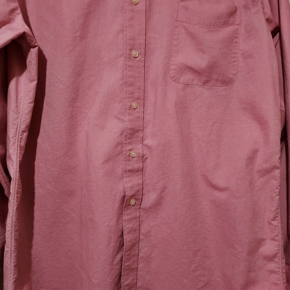Lands End Mens Pink Oxford Button Down Tailored Dress Shirt Preppy 16x35 - Picture 6 of 10
